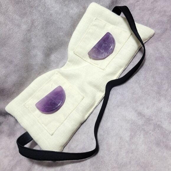 Cotton Eye Pillow, Eye Mask Amethyst - Picture 1 of 13